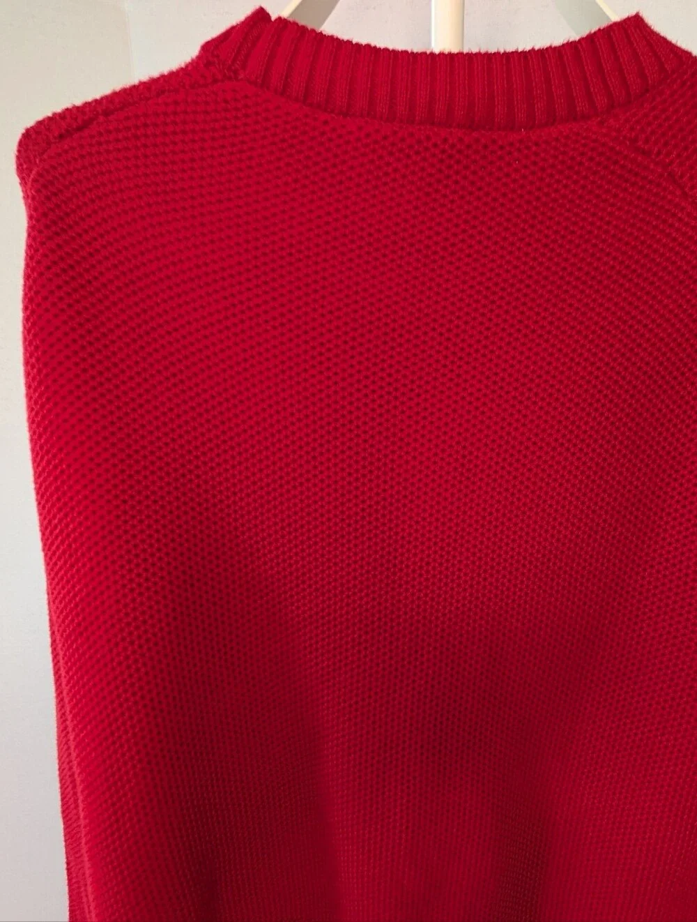 Everlane ♥️ Swifty Red Cotton Crewneck Sweater - Picture 9 of 11